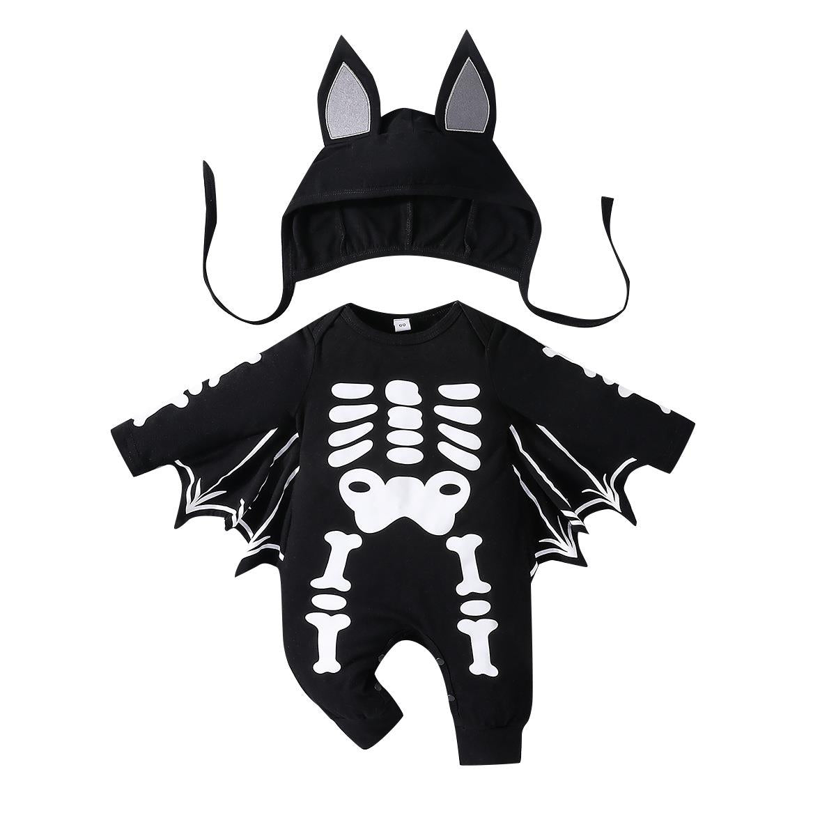 Skeleton Bat Baby Romper