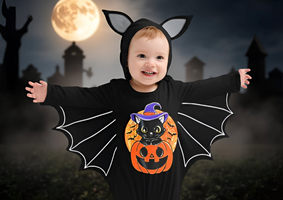 Pumpkin Bat Baby Costume Jumpsuit