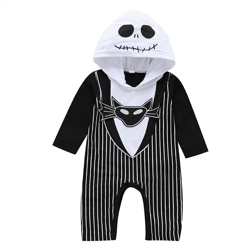 Pinstripe Skeleton Baby Costume Set