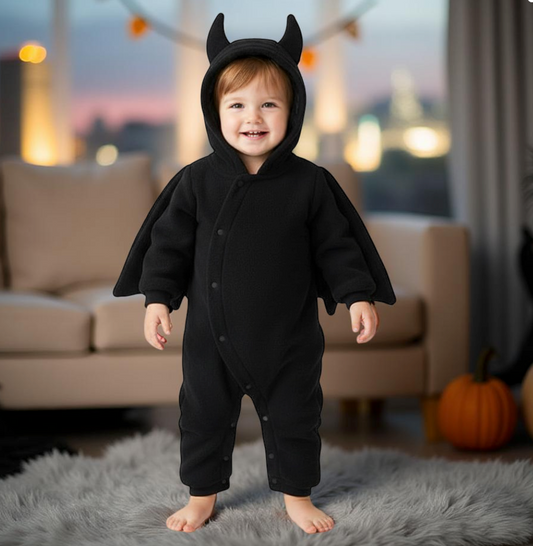 Baby Bat Hooded Romper
