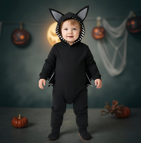 Baby Bat Costume Jumpsuit with Ears